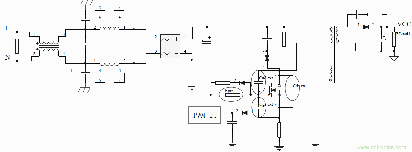 如何改善開關(guān)電源電路的EMI特性？