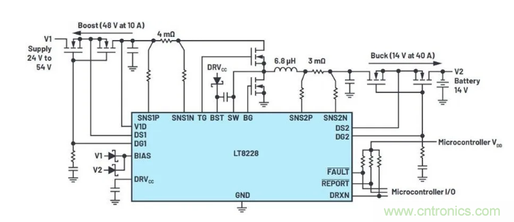 簡化雙電池電源系統(tǒng)，48 V/12 V汽車應(yīng)用指日可待