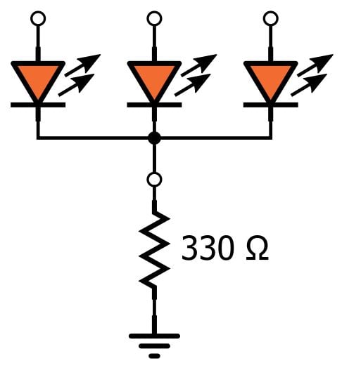 LED 陣列：一個電阻器還是多個？